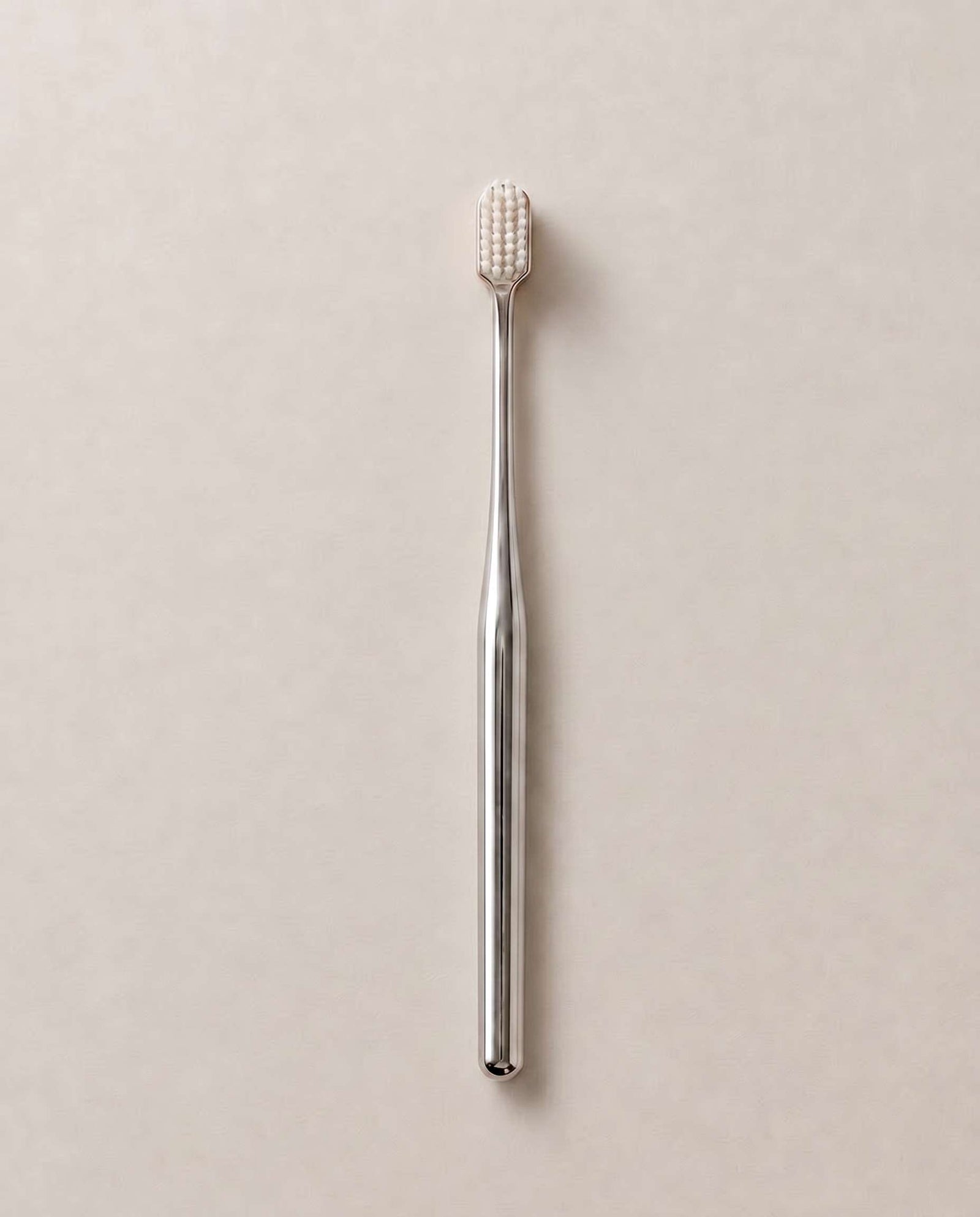 RED LEATHER CASE & SILVER TOOTHBRUSH