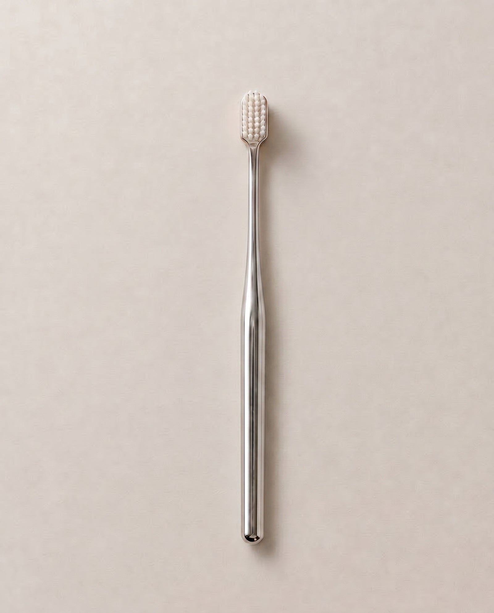BLACK LEATHER CASE & SILVER TOOTHBRUSH